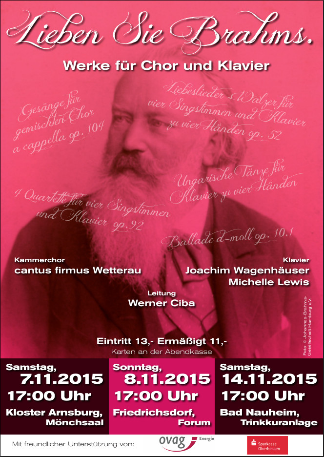 Plakat zum Brahmskonzert
